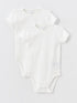 LC Waikiki Crew Neck Basic Baby Boy Snap Snap Body 2 Pack